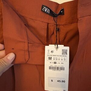 Zara Terrocotta High Waist pants
